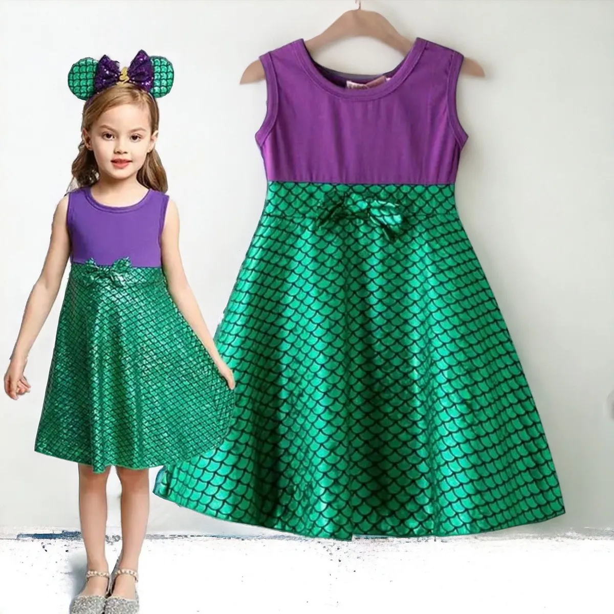GENERICO - Vestido de Niña Sirena + Vincha