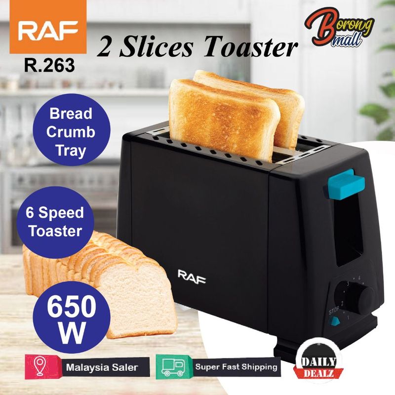 OEM - Maquina Tostadora de 2 Rebanadas de Pan a la Vez 650W Desayuno