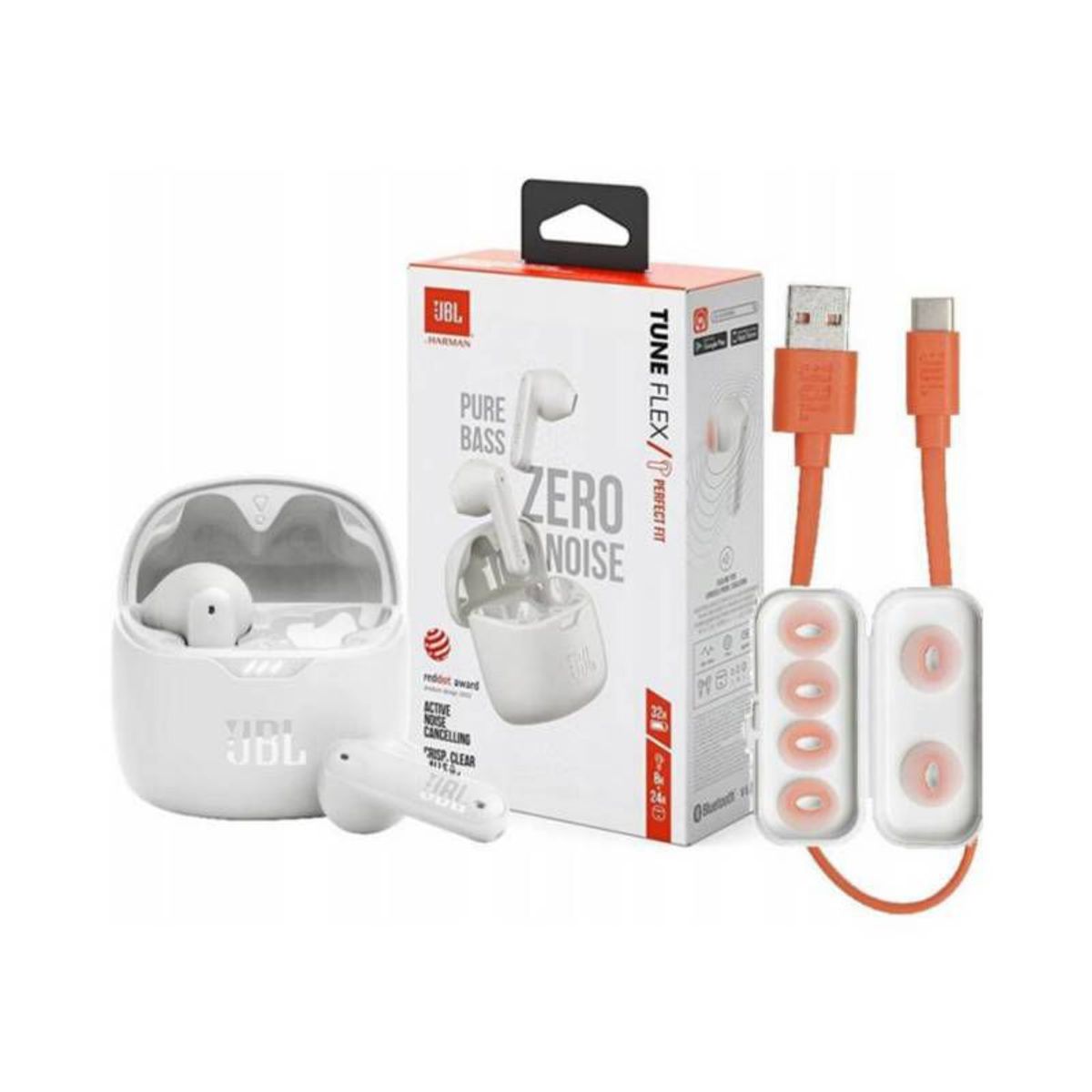 JBL - JBL Tune Flex NC Audífonos Bluetooth 5.2 Pure Bass IPX4 TWS