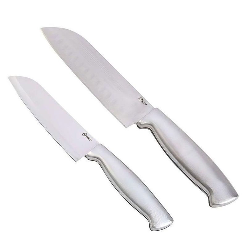 OSTER - Cuchillos Santoku set 2 piezas Acero inoxidable Oster BALDWYN