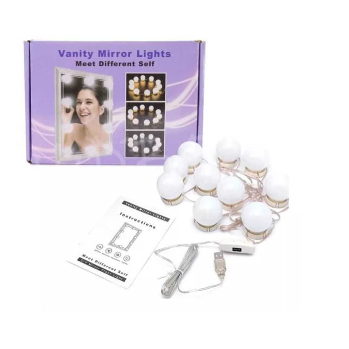 GENERICO - Extensión 10 Luces De Espejo Tocador Hollywood