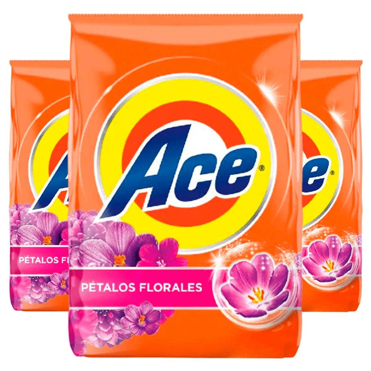 ACE - Pack x3 Detergente en Polvo Ace Floral 4kg