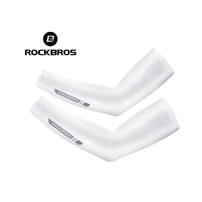ROCKBROS - Mangas Protección Uv Ice Silk XT016 Blanco Talla L