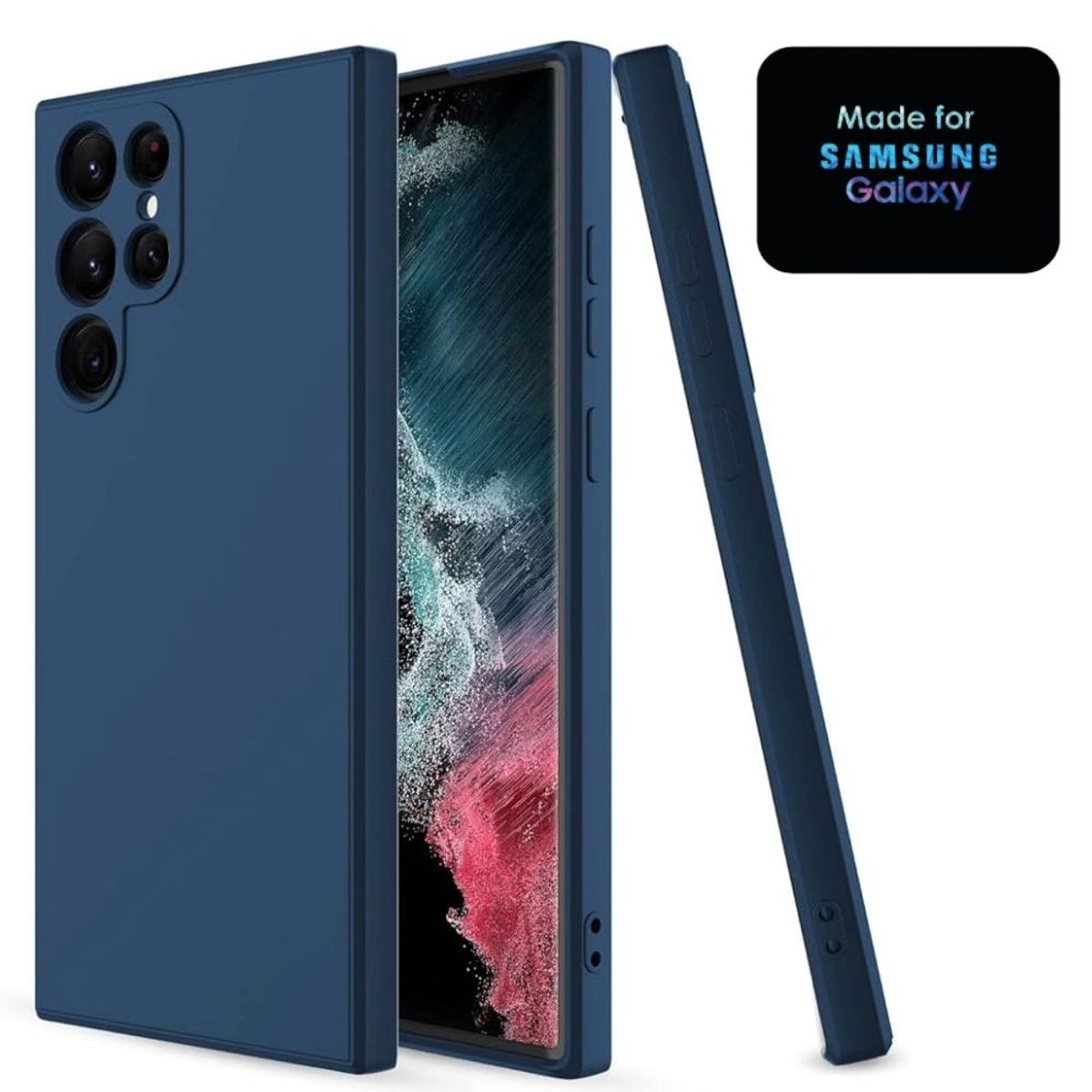 GENERICO - Silicone Case Samsung S22 Ultra Con Marca