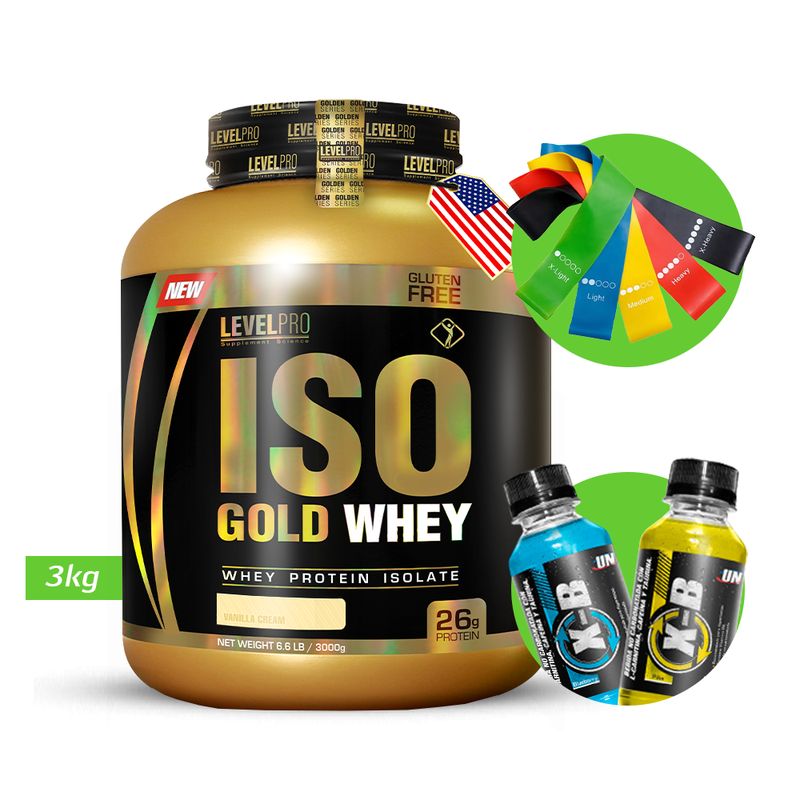 LEVEL PRO - Iso Gold whey 3kg Vainilla LEVEL PRO  + regalos