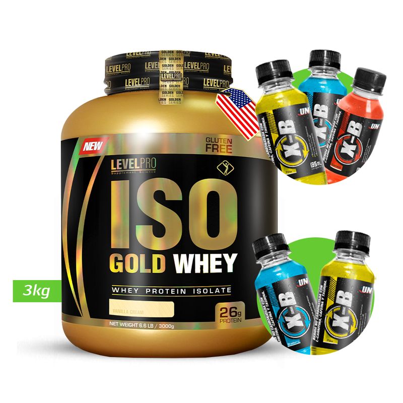 LEVEL PRO - Iso Gold whey 3kg Vainilla LEVEL PRO  + regalos