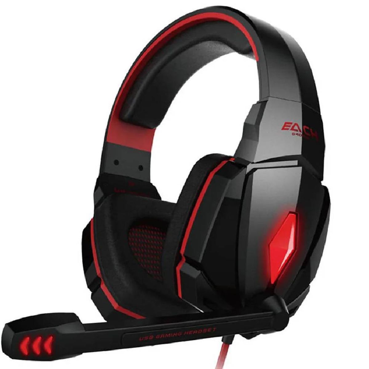KOTION EACH - Audifono Gamer con Microfono Luz Led Pc Laptop Kotion Each Auricular