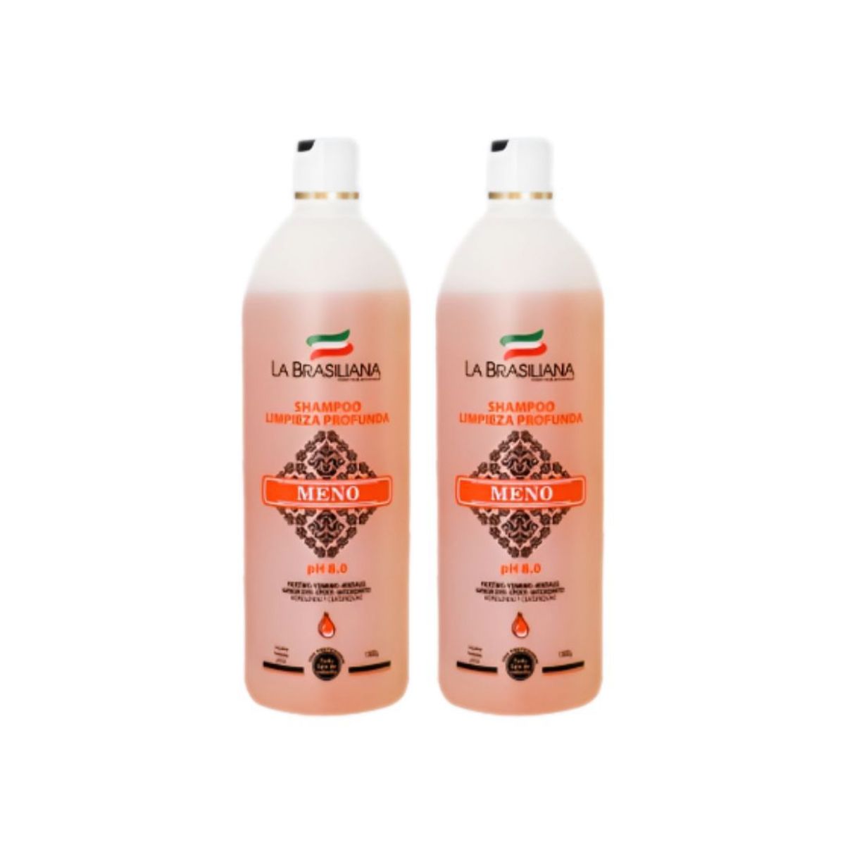 LA BRASILIANA - Shampoo Antiresiduos La Brasiliana Professional Meno 1Lt x 2UNIDADES