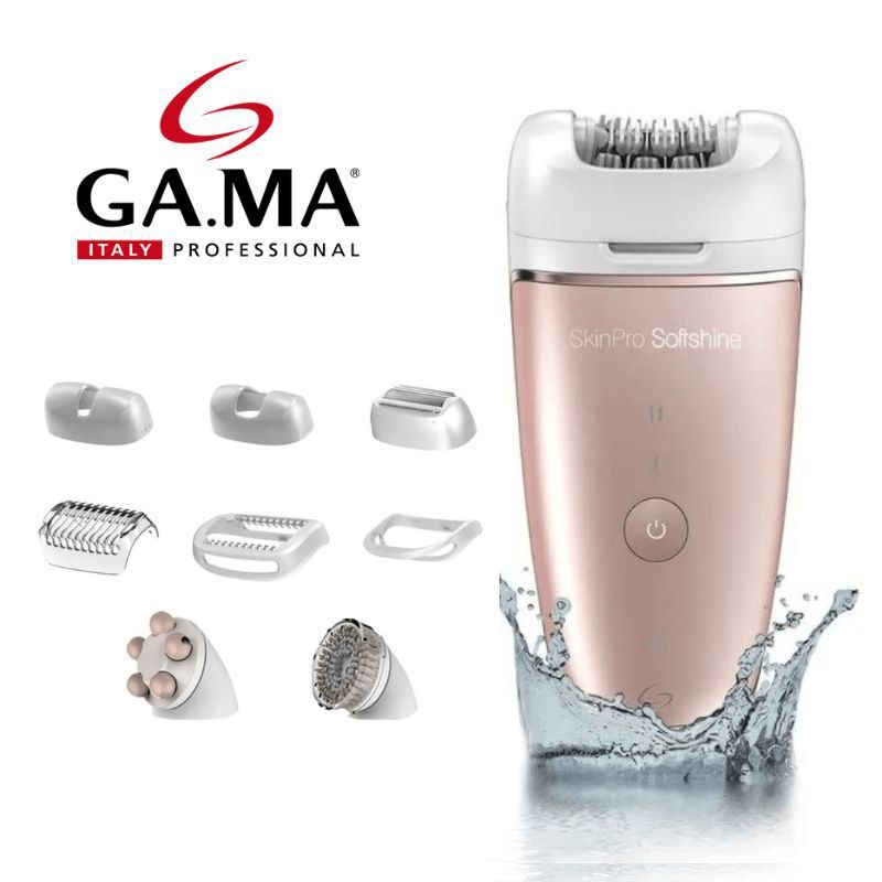 GAMA - Depiladora Gama Recargable Softshine Plus 8 Accesorios