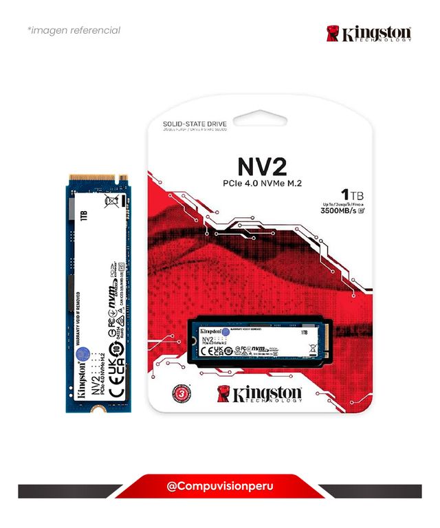SSD KINGSTON NV2 1TB M2 PCIe NVME | Sodimac Perú