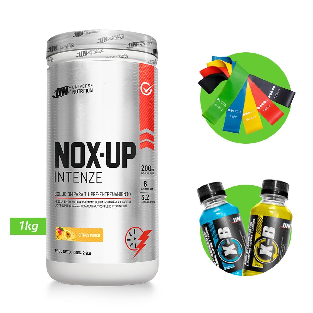 UNIVERSE NUTRITION - Nox up intenze 1 kg pre entreno un Citrus Punch+ regalos