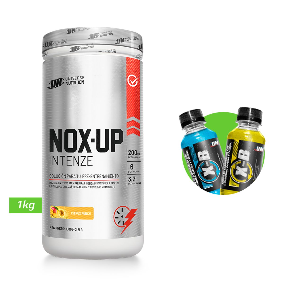 UNIVERSE NUTRITION - Nox up intenze 1 kg pre entreno un Citrus Punch+ regalos