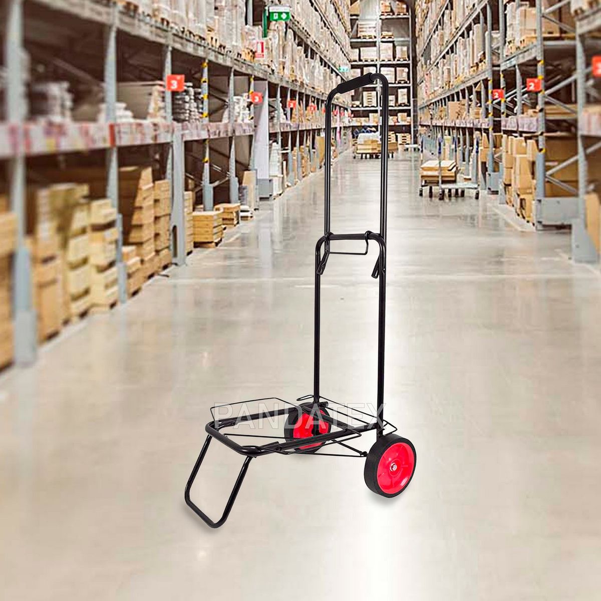 GENERICO - Coche Carrito Plegable NEGRO 50KG