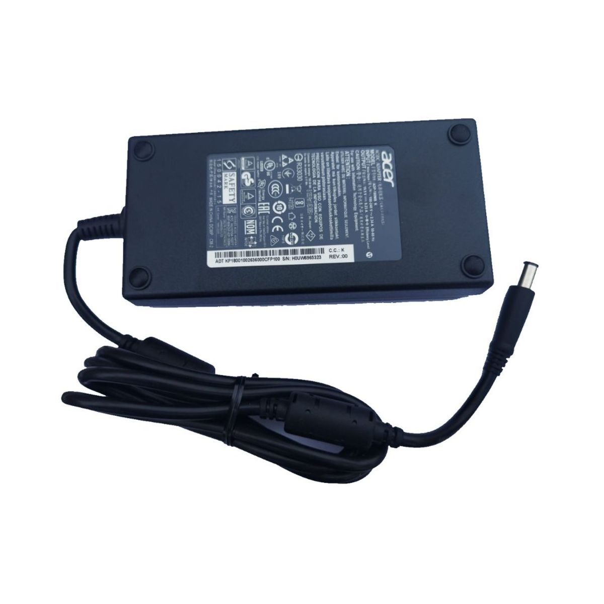 ACER - Cargador Acer 19.5 V.  9.23 A. 180w.  7.4 X 5.0 mm. Punta Predator.