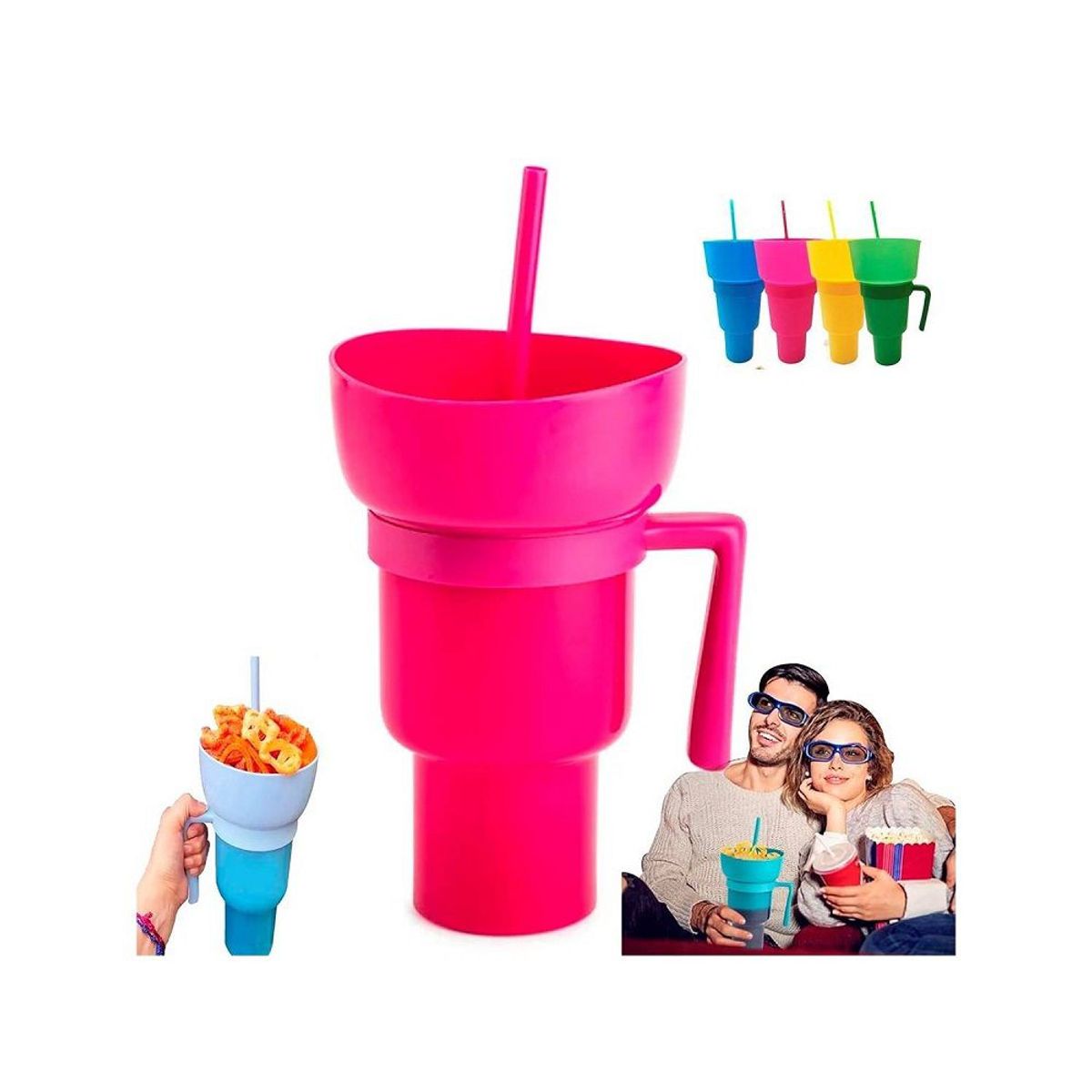 OTTOWARE - Vaso 2 en 1 para Snacks