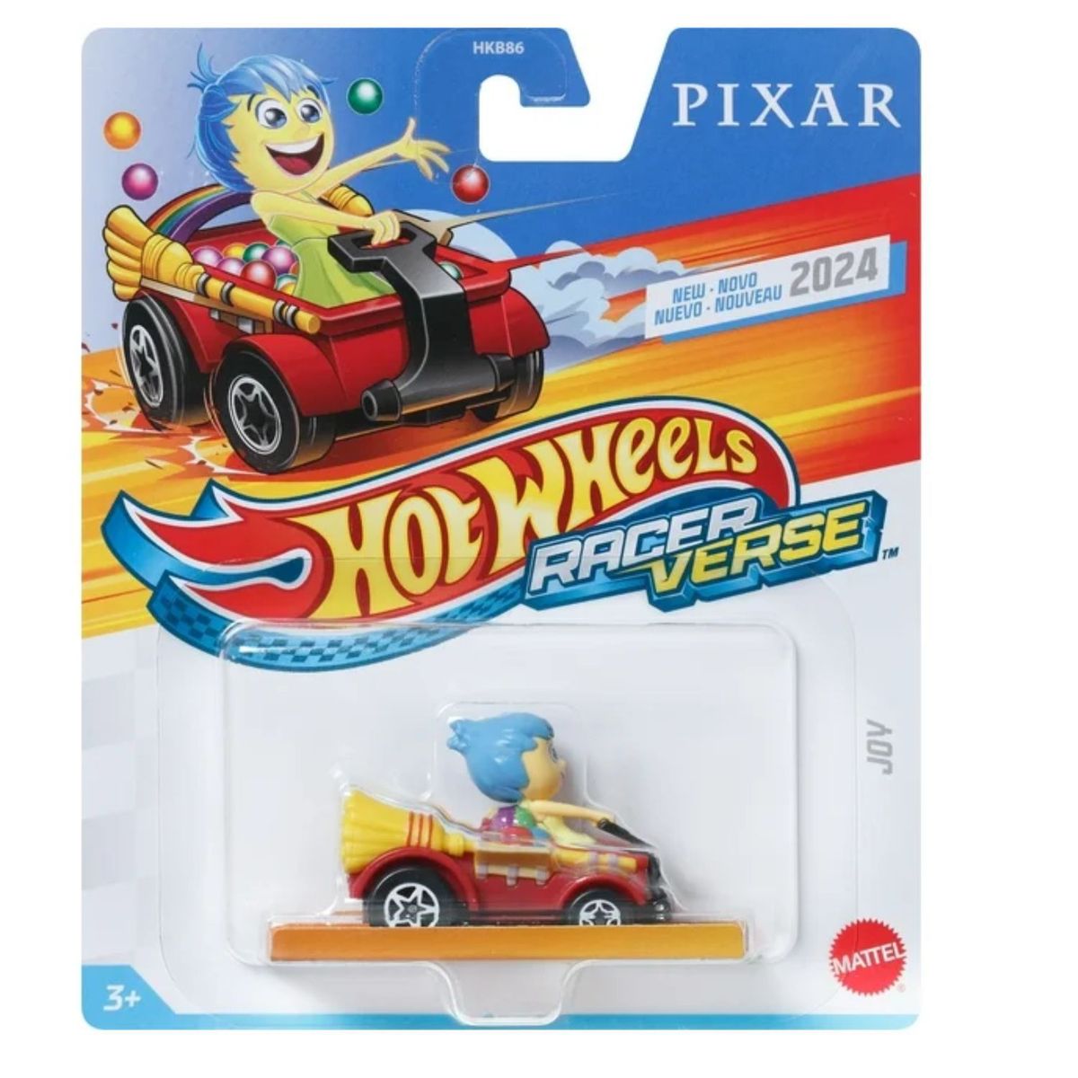 HOT WHEELS - Auto Hot Wheels Racer Verse Alegría Intensamente