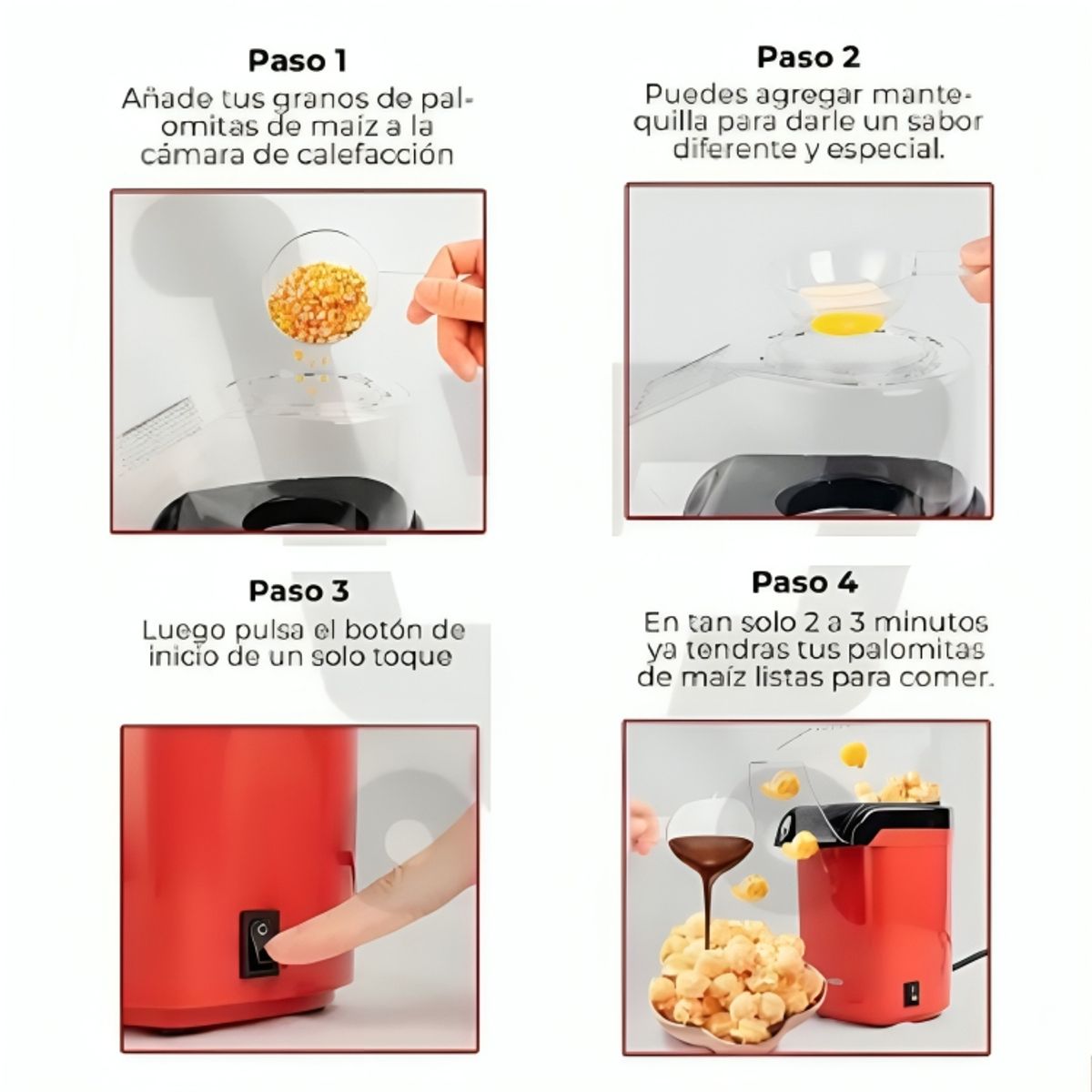 GENERICO - Máquina para Hacer Pop Corn Canchita Palomitas de Maíz