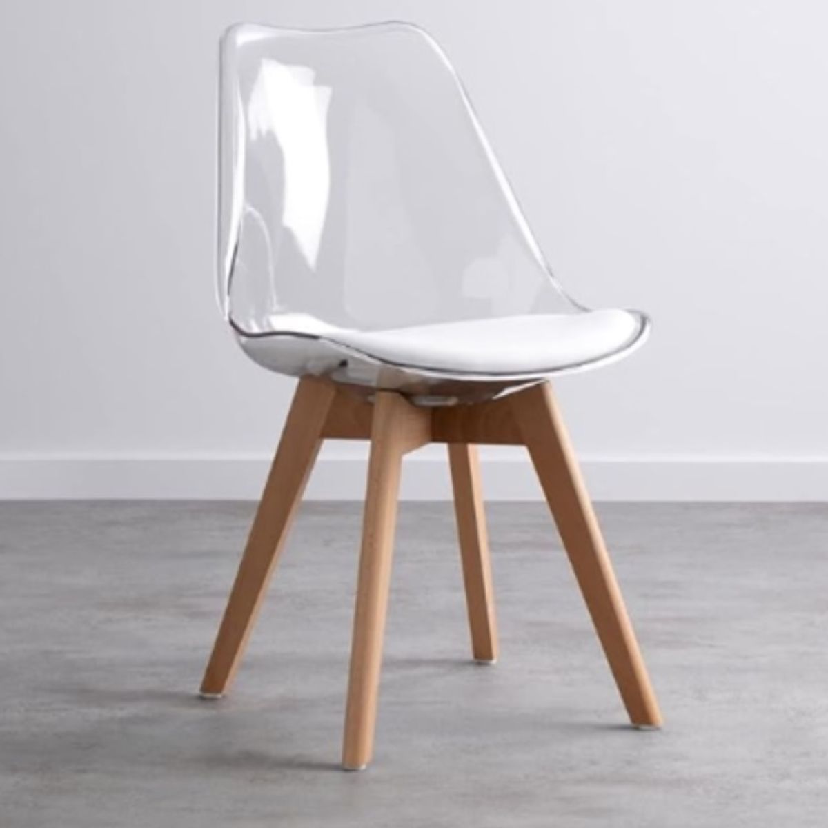 GRUPO CB - Silla Acolchada Modelo Eames Transparente