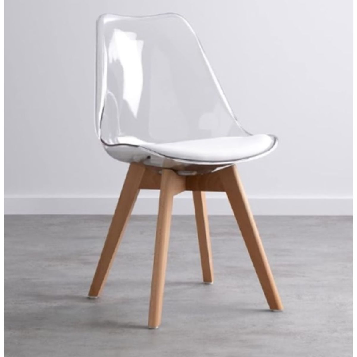 GRUPO CB - Silla Acolchada Modelo Eames Transparente