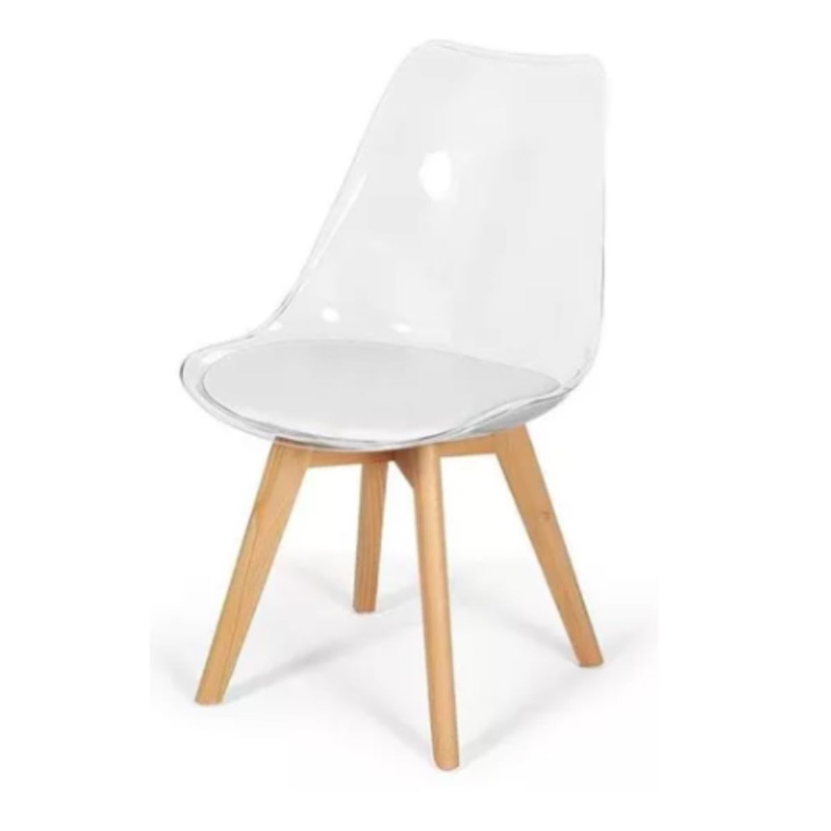 GRUPO CB - Silla Acolchada Modelo Eames Transparente