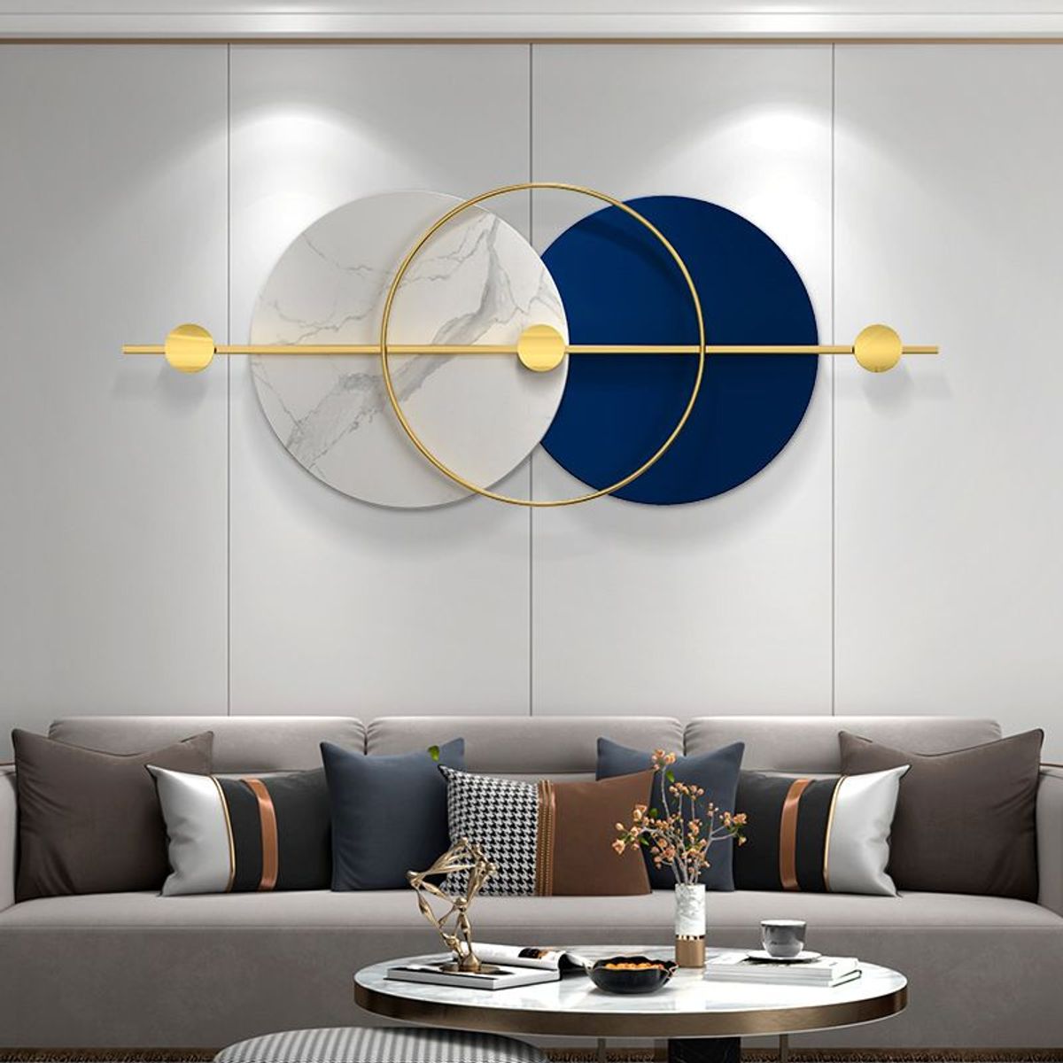 GENERICO - Decoración de Pared Fondo Nórdico Arte Tridimensional De Hierro