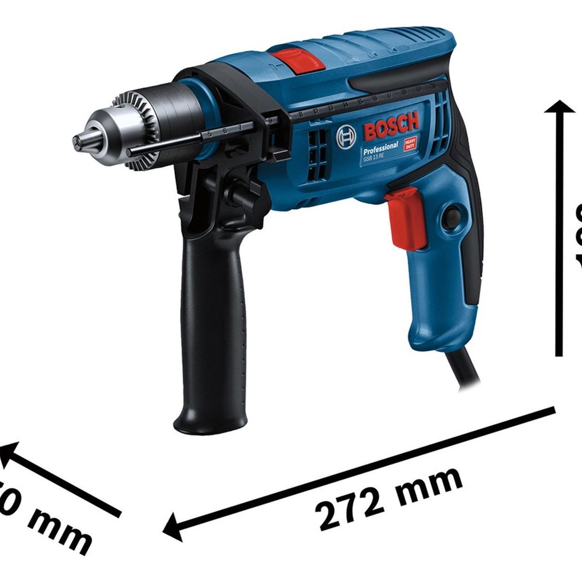 BOSCH - Taladro Percutor Bosch Gsb 13 Re 750w 3800rpm CC