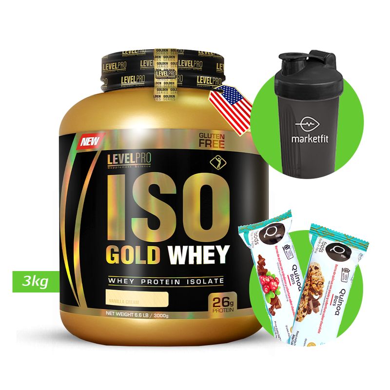 LEVEL PRO - Iso Gold whey 3kg Vainilla LEVEL PRO  + regalos