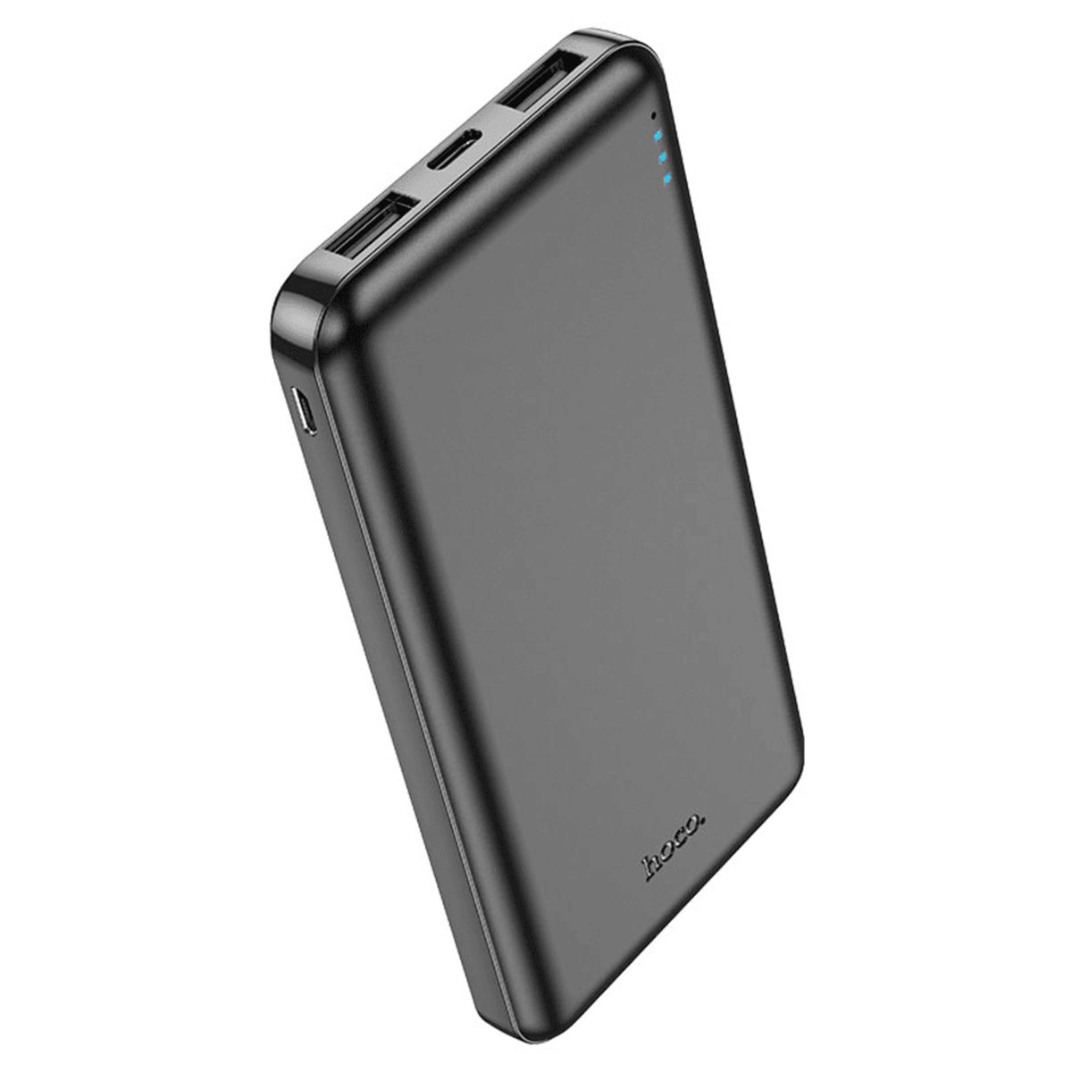 HOCO - Power Bank 10000mAh Hoco J100 Ultra Delgado con LED Negro De Calidad