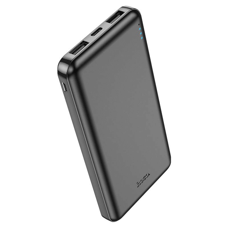 HOCO - Power Bank 10000mAh Hoco J100 Ultra Delgado con LED Negro De Calidad