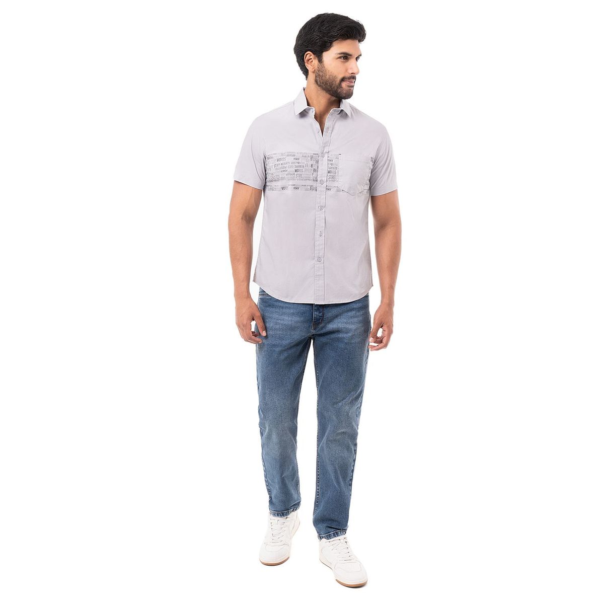 PIONIER - Moda Denim Stretch Hombre Total Cristal Beige Torn Boggdan