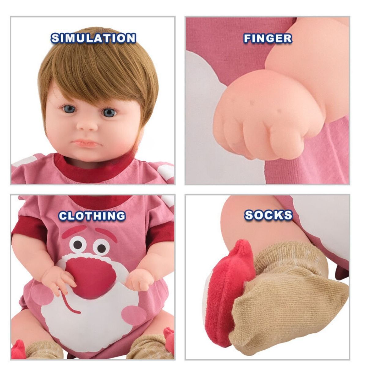 GENERICO - Bebe Tipo Reborn Interactivo 50 cm -AD2204 LOT