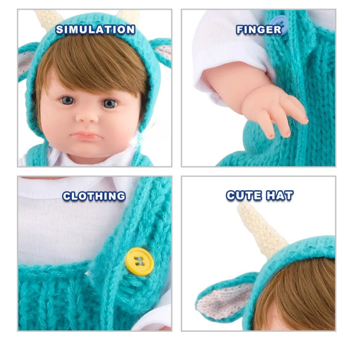 GENERICO - Bebe Tipo Reborn Interactivo 50 cm -AD2204-3