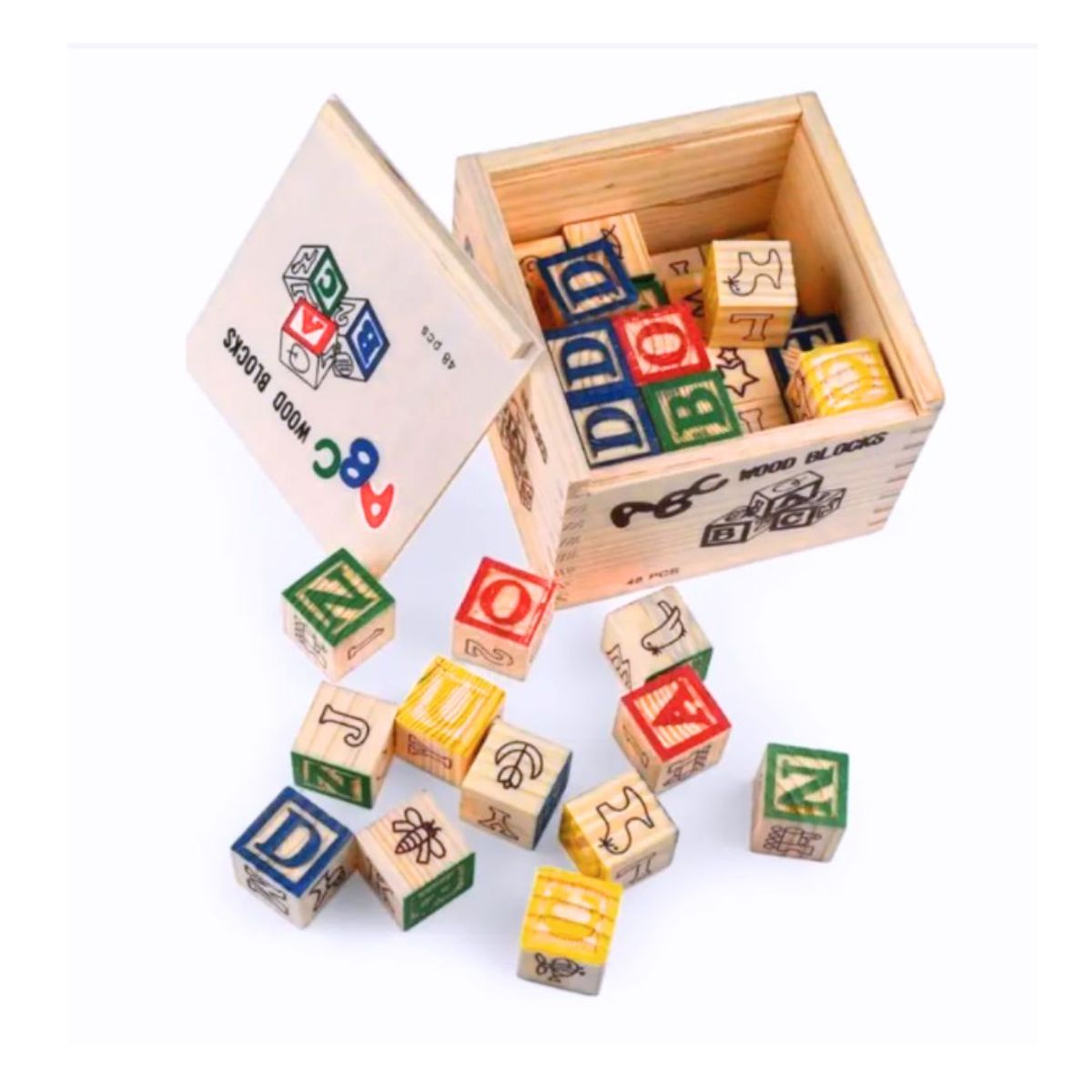 GENERICO - Juguete didactico Bloques de Madera 27 piezas