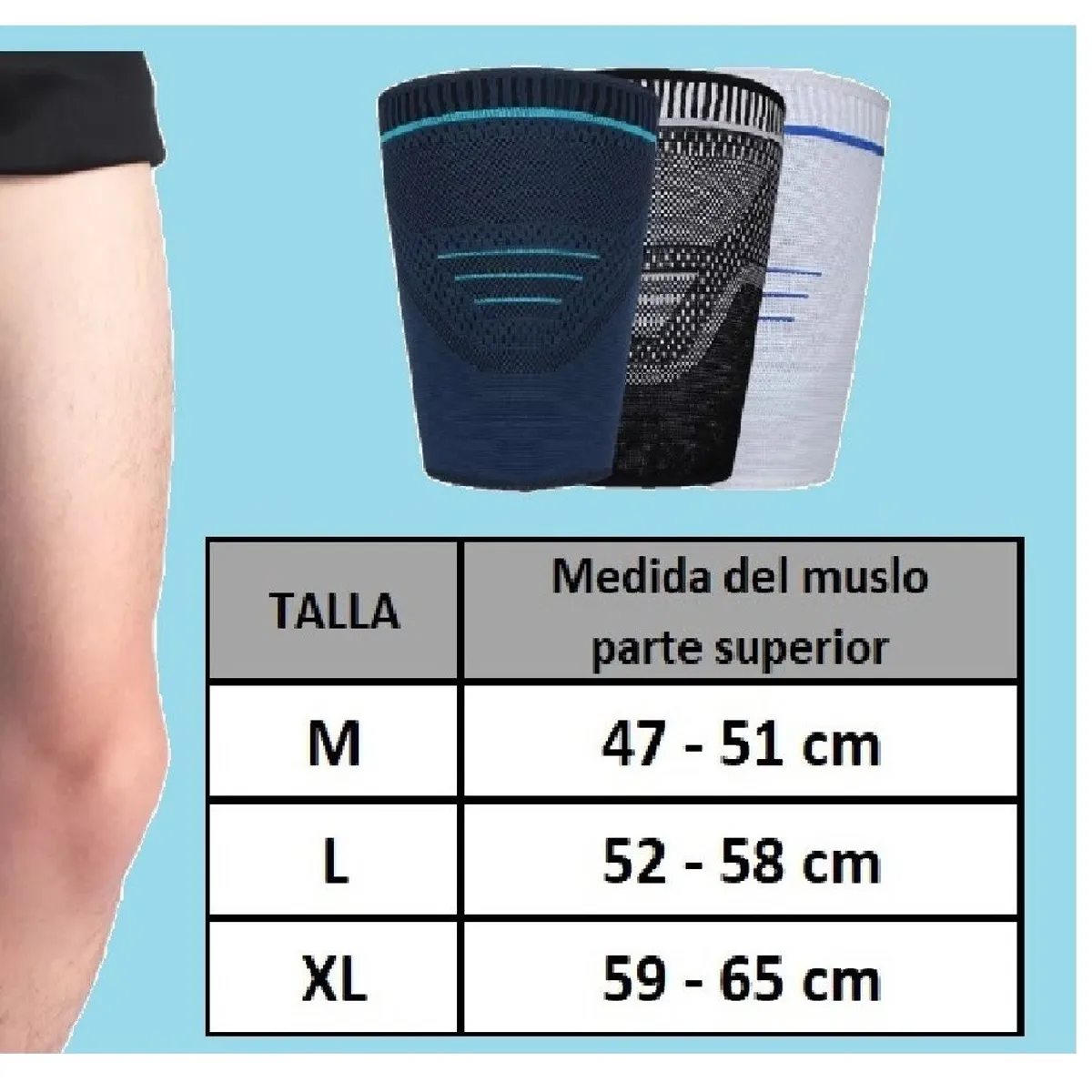 GENERICO - MUSLERA DE COMPRESIÓN NEGRO TALLA L