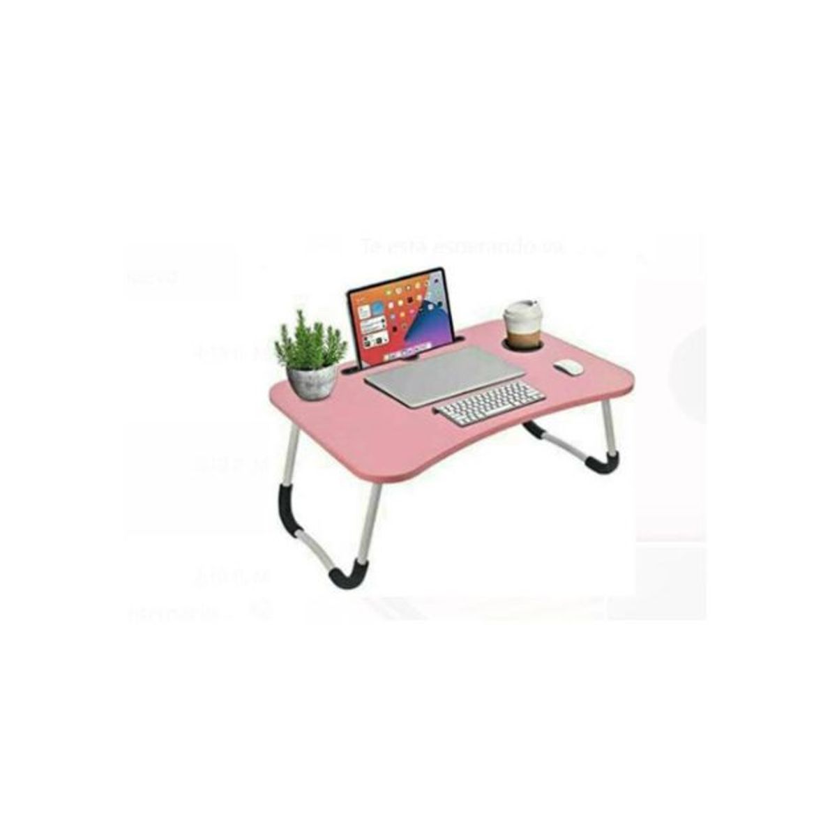 GENERICO - Mesa plegable portátil para Laptop con Ranura y Posavasos