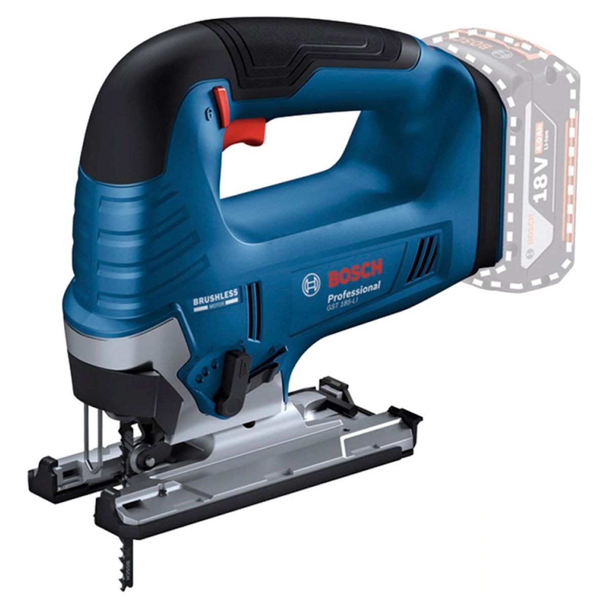 BOSCH - Sierra Caladora Inalámbrica Bosch GST 185 LI 18V Brushless 125mm