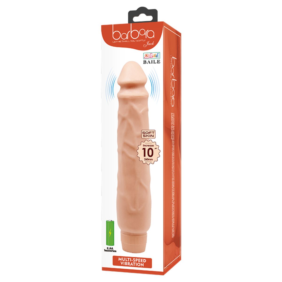 BAILE - Dildo Vibrador Principiantes 25.5 cm Ø 5cm Barbara Jack Consolador
