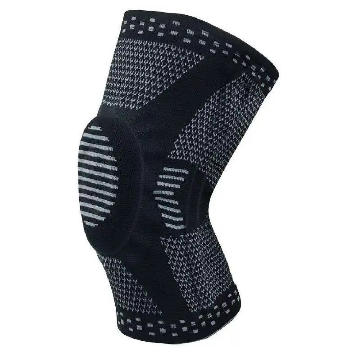 GENERICO - Rodillera con gel de silicona y doble varilla lateral - Negro Talla XL