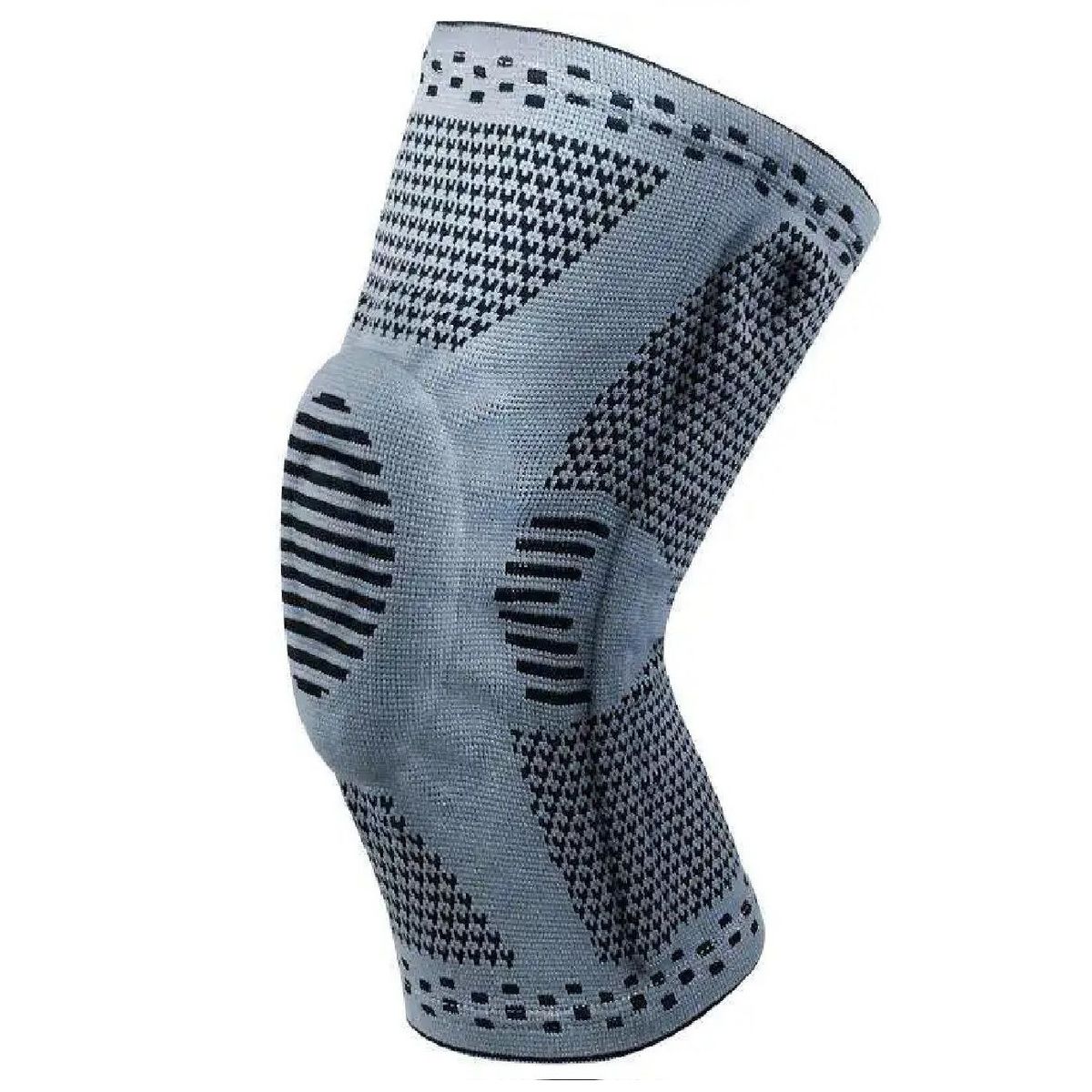 GENERICO - Rodillera con gel de silicona y doble varilla lateral - Gris Talla M