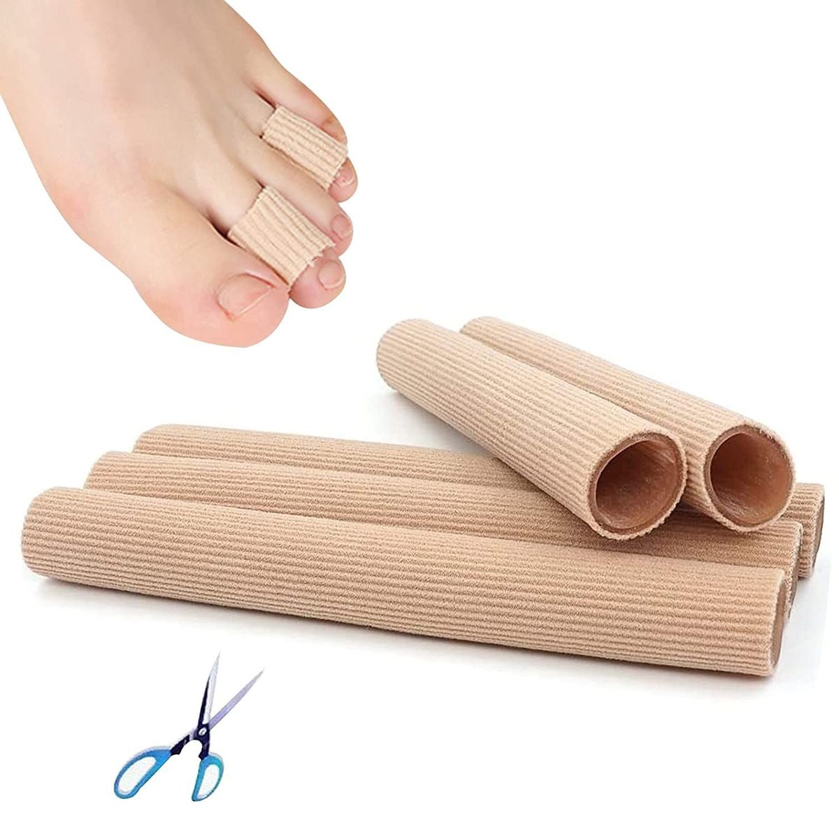 GENERICO - Tubo recortable anillos de gel para dedos Talla M