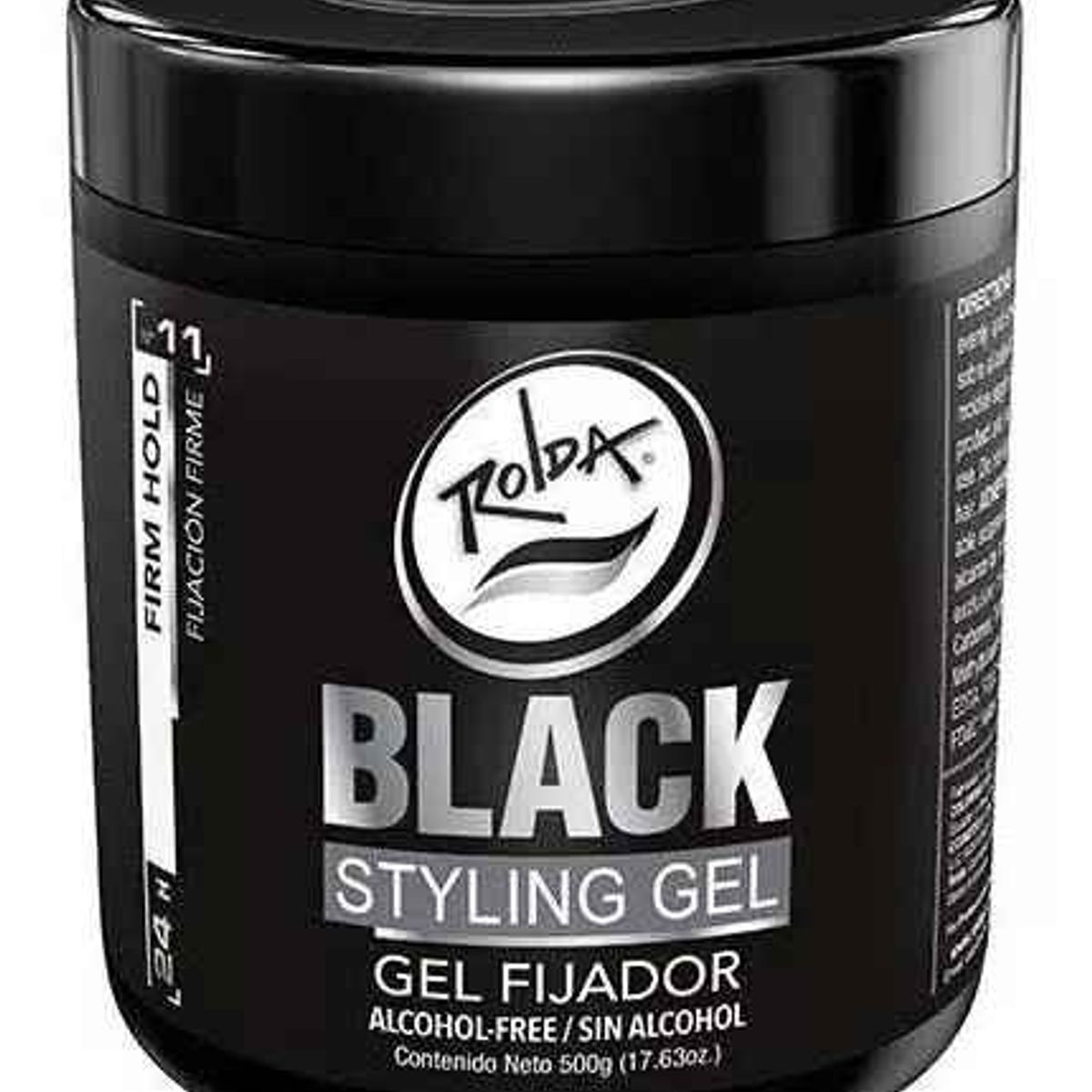 GENERICO - Gel Fijador Rolda Styling Black 500g - Sin Alcohol