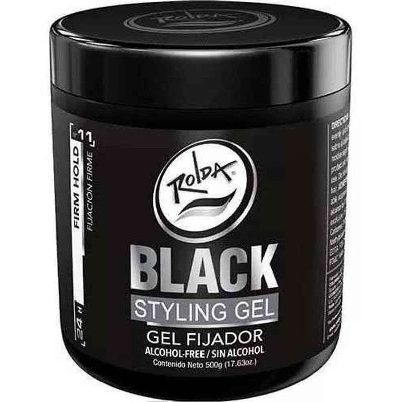 GENERICO - Gel Fijador Rolda Styling Black 500g - Sin Alcohol