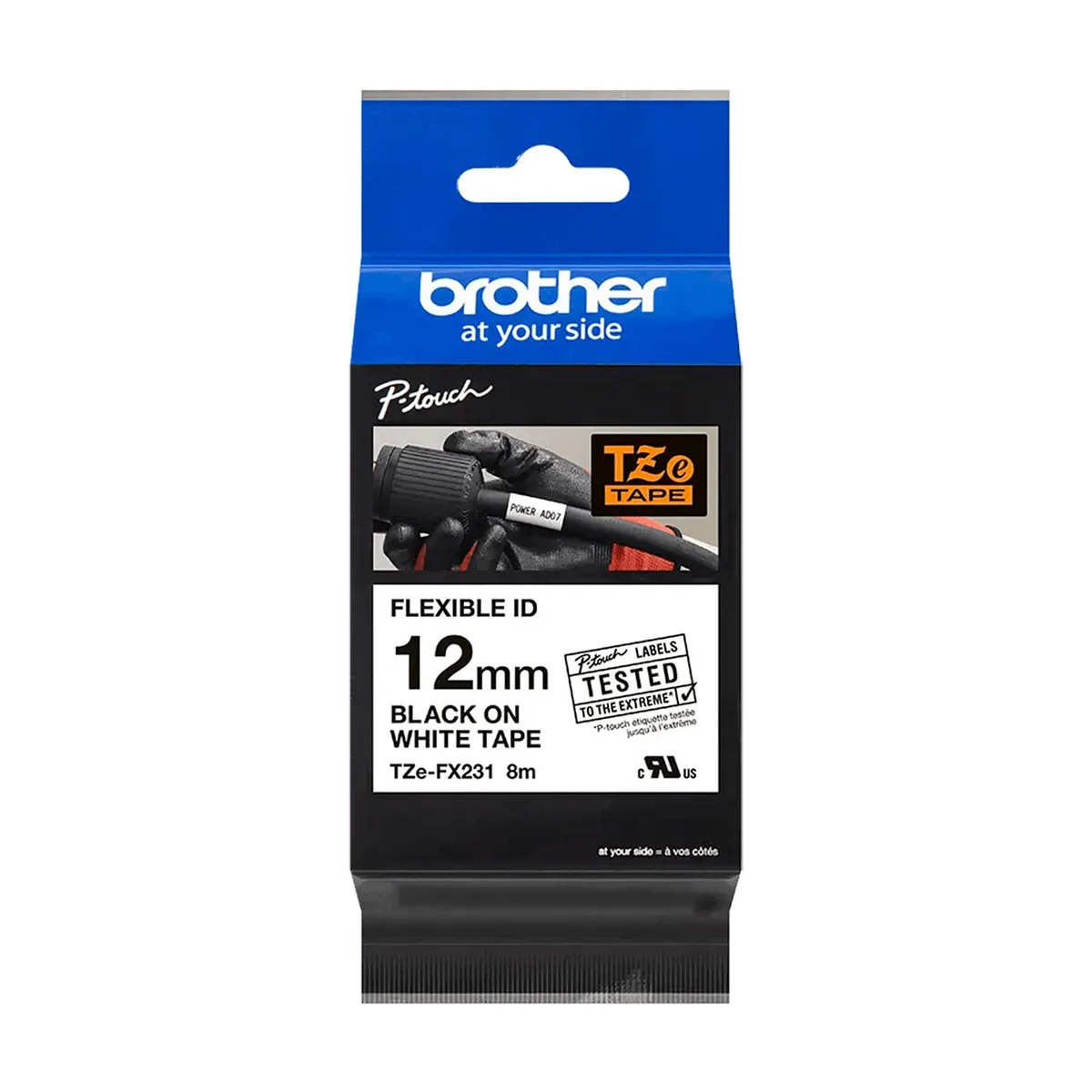 BROTHER - CINTA BROTHER TZE-FX231, 12 MM X 8 MTS     P/N: TZE-EFX231