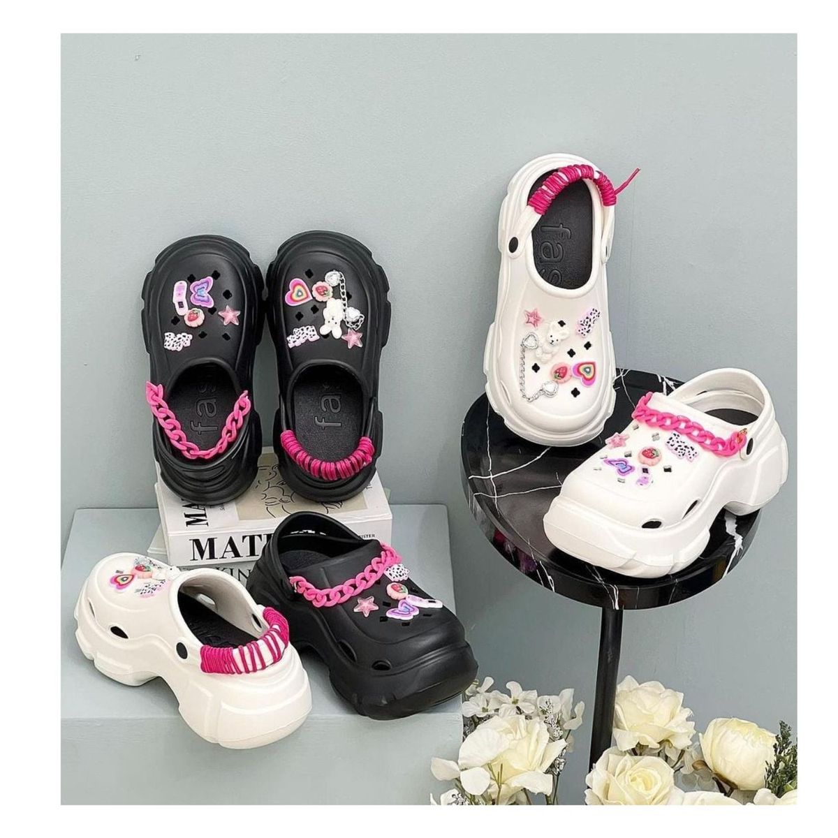 GENERICO - Sandalia Cross Verano con Plataforma Kawaii Rosado 38385