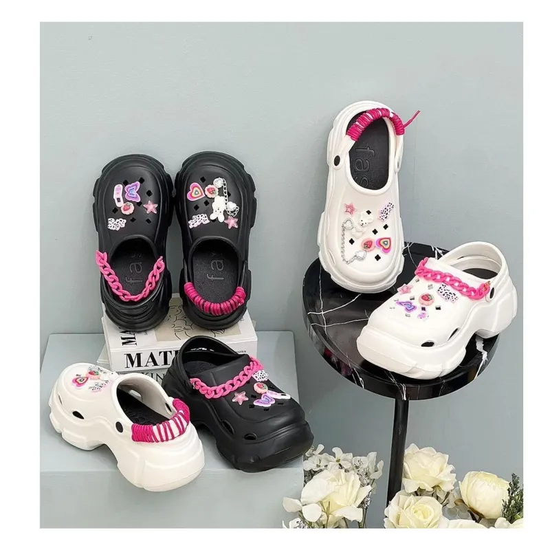 GENERICO - Sandalia Cross Verano con Plataforma Kawaii Rosado 38385