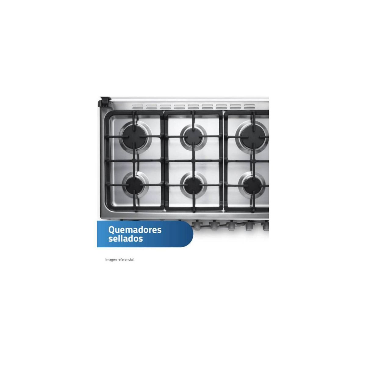 INDURAMA - Cocina Indurama Cataluña 6 Hornillas Croma