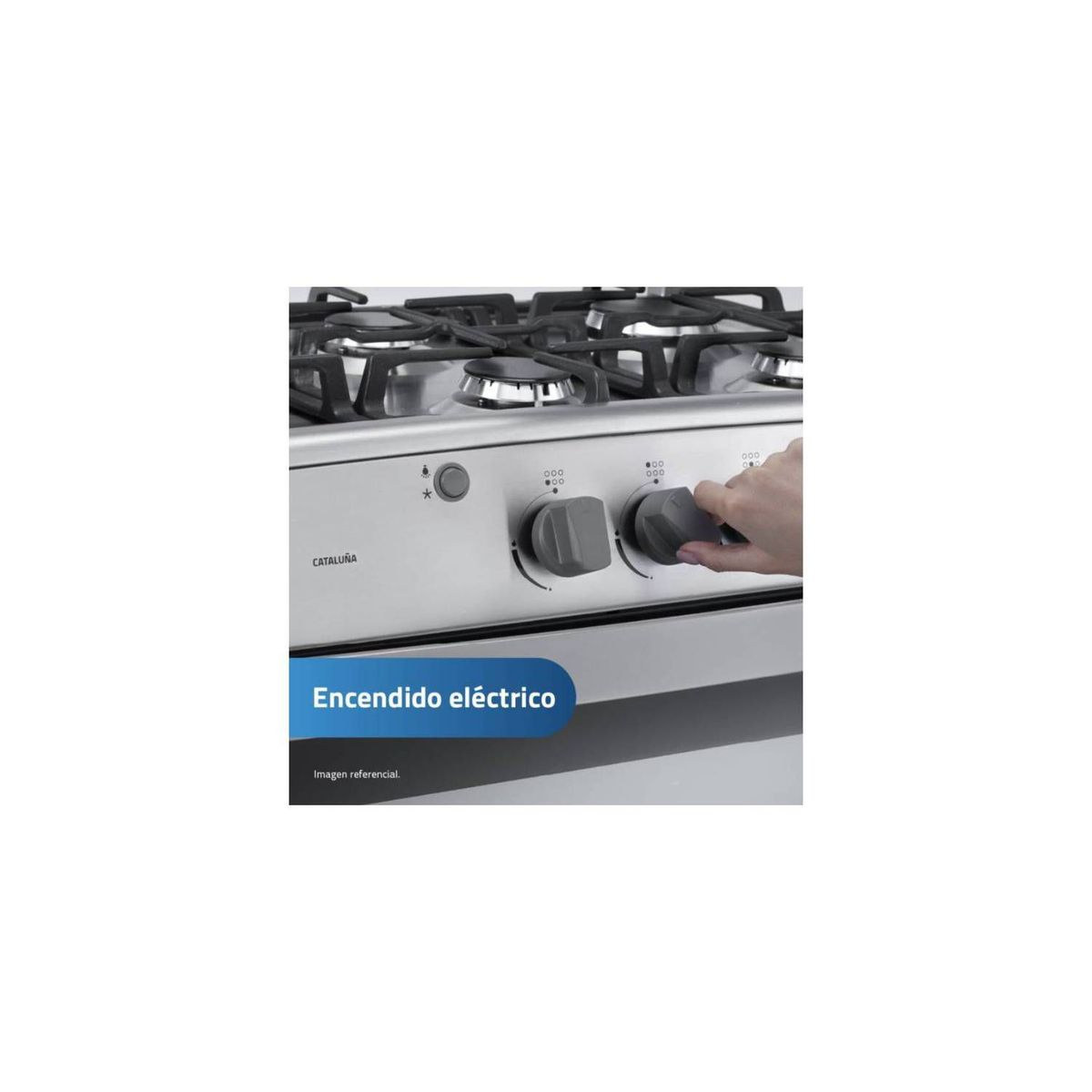INDURAMA - Cocina Indurama Cataluña 6 Hornillas Croma