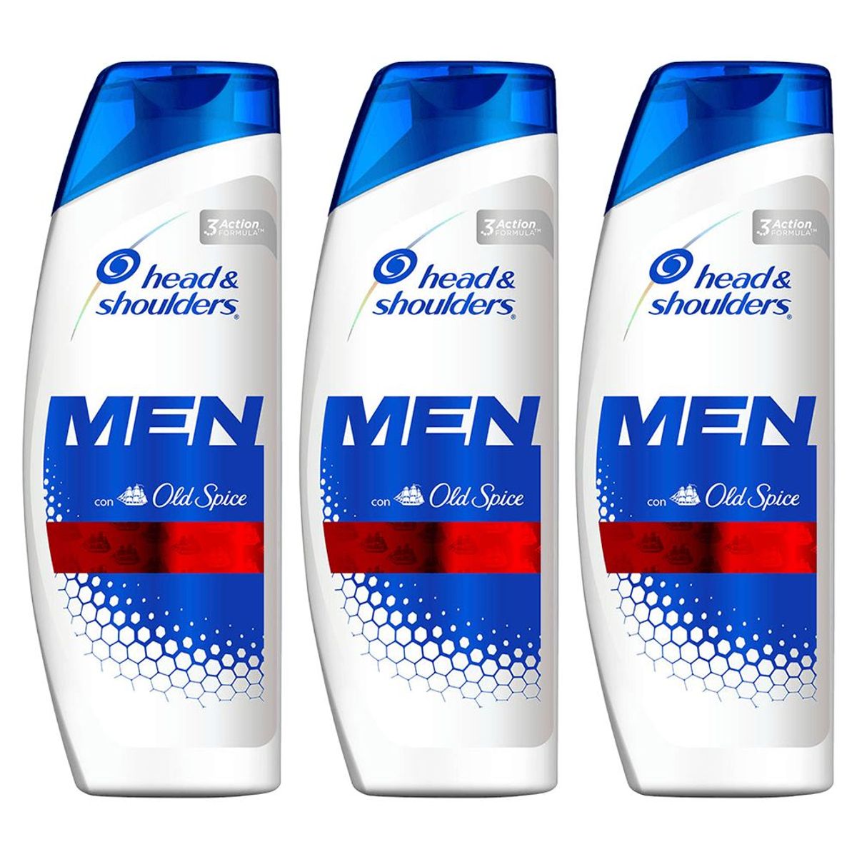 HEAD AND SHOULDERS - Pack x3 Shampoo Hombre Head & Shoulders Men Old Spice 375ml