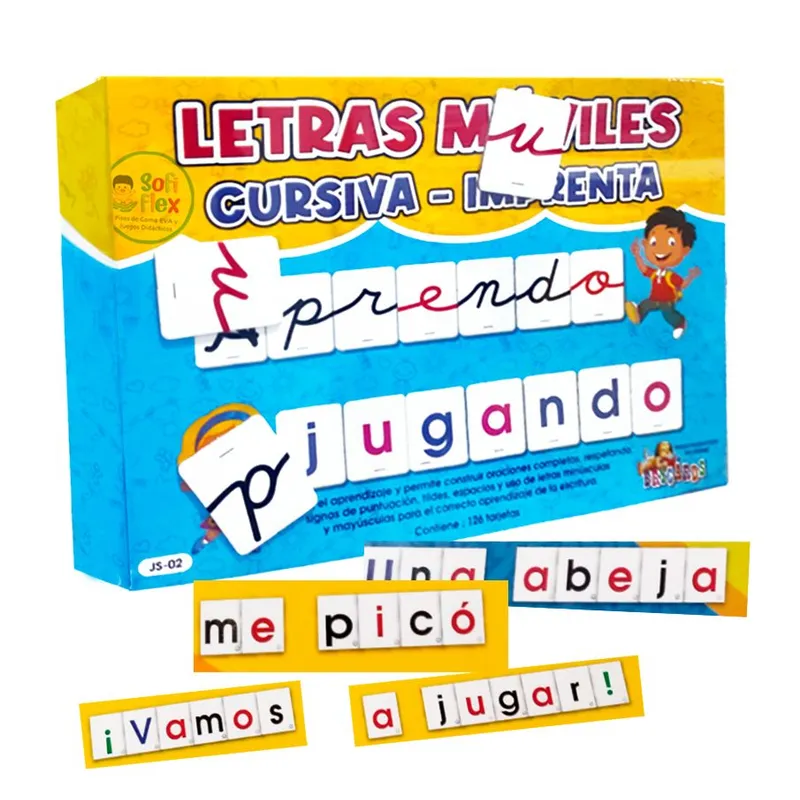 GENERICO - LETRAS MOVILES CURSIVA E IMPRENTA DESGLOSABLE DIDACTICO