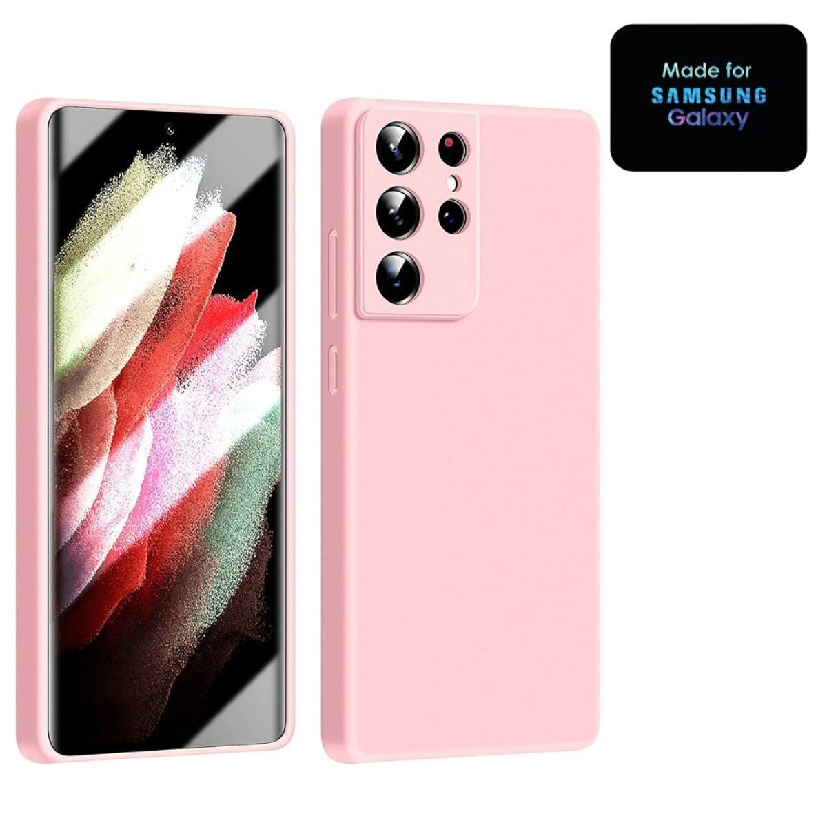 GENERICO - Silicone Case Samsung S21 Ultra Con Marca